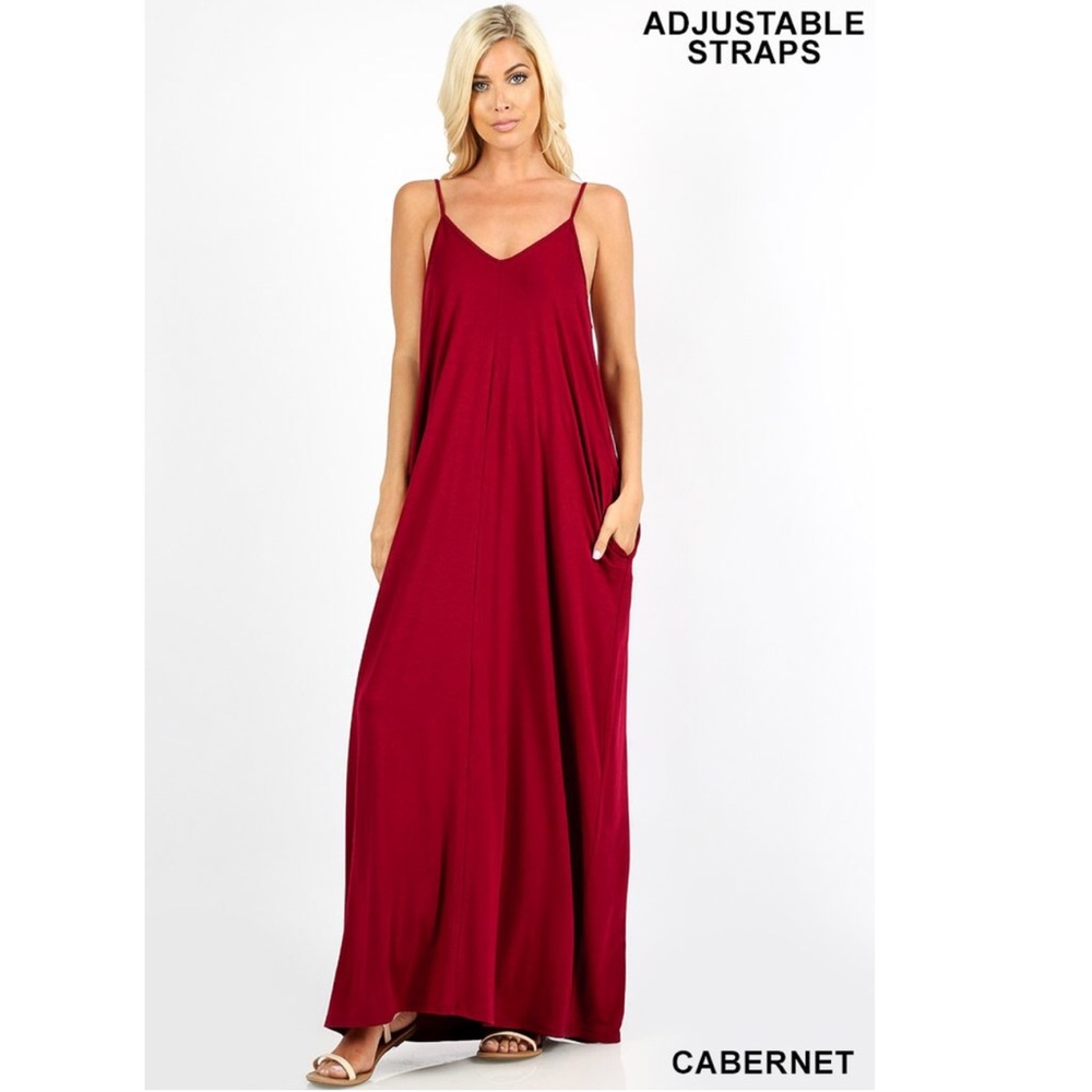 ✨JUST IN✨ CABERNET CAMI MAXI DRESS
